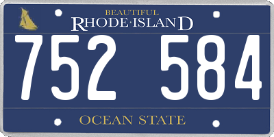 RI license plate 752584