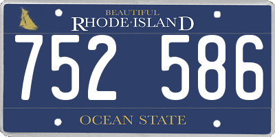 RI license plate 752586