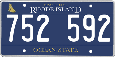 RI license plate 752592