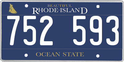 RI license plate 752593