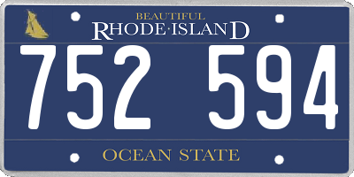 RI license plate 752594