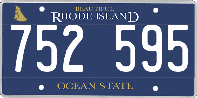 RI license plate 752595
