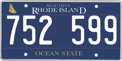 RI license plate 752599