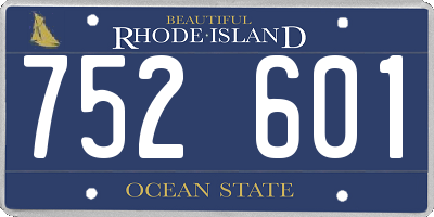 RI license plate 752601