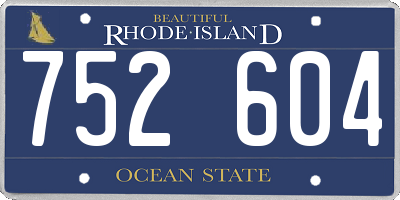 RI license plate 752604