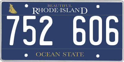 RI license plate 752606