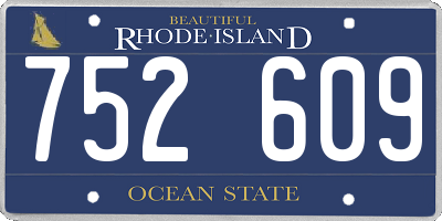 RI license plate 752609