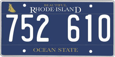 RI license plate 752610