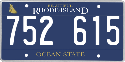 RI license plate 752615