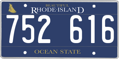 RI license plate 752616