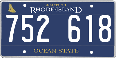 RI license plate 752618