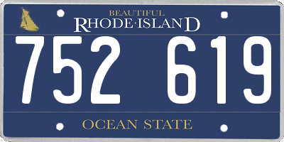 RI license plate 752619