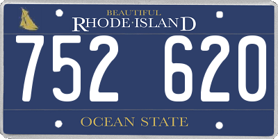 RI license plate 752620