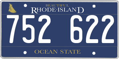 RI license plate 752622