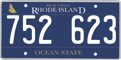 RI license plate 752623