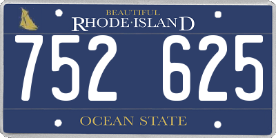 RI license plate 752625