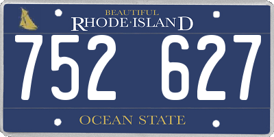RI license plate 752627