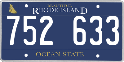 RI license plate 752633