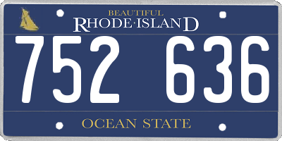 RI license plate 752636