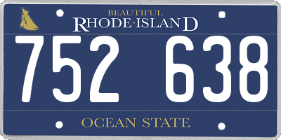 RI license plate 752638