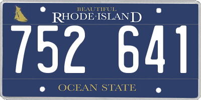 RI license plate 752641