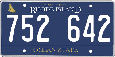 RI license plate 752642