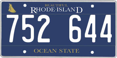 RI license plate 752644