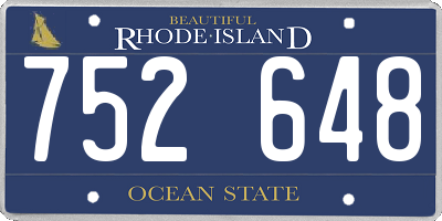 RI license plate 752648