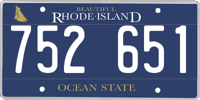 RI license plate 752651