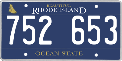 RI license plate 752653