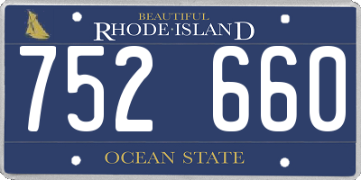 RI license plate 752660