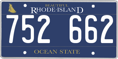 RI license plate 752662
