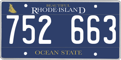RI license plate 752663