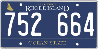 RI license plate 752664