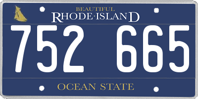 RI license plate 752665