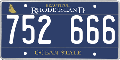 RI license plate 752666