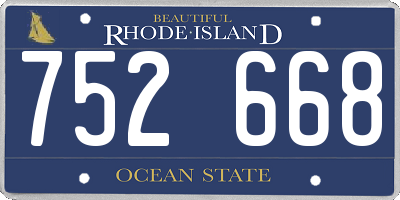 RI license plate 752668