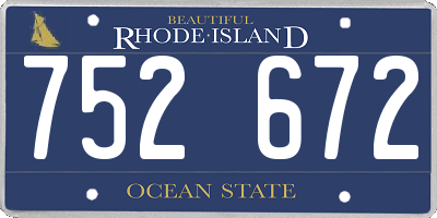 RI license plate 752672