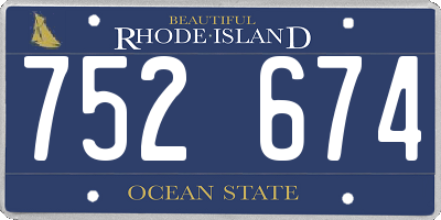 RI license plate 752674