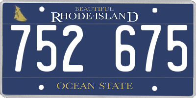 RI license plate 752675