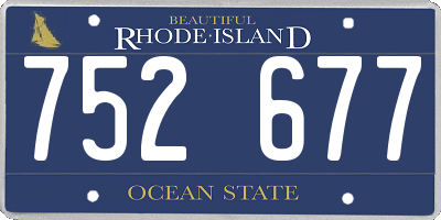 RI license plate 752677