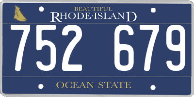 RI license plate 752679
