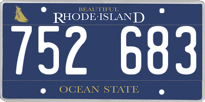 RI license plate 752683