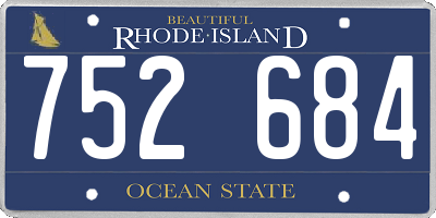 RI license plate 752684