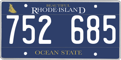 RI license plate 752685