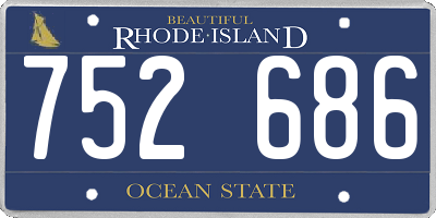 RI license plate 752686