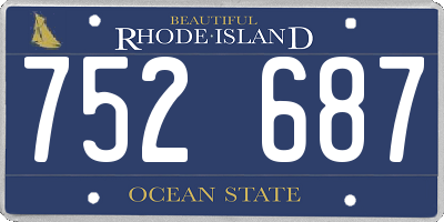 RI license plate 752687