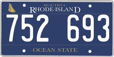 RI license plate 752693
