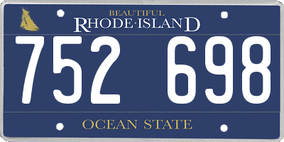RI license plate 752698