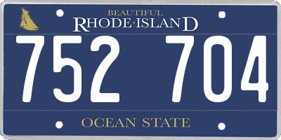 RI license plate 752704